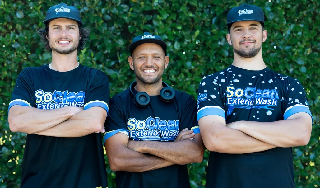 SoClean commercial washing team working on an Auckland property