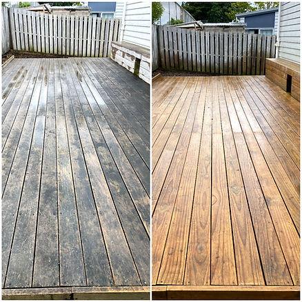 After deck cleaning